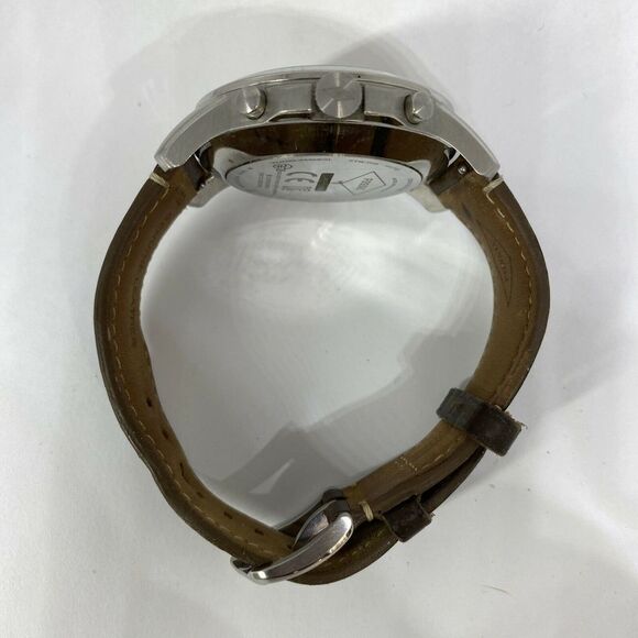 Fosssil FTW1118 Men's Brown Leather Beige Analog Dial Hybrid Smartwatch XX640 - Picture 11 of 12